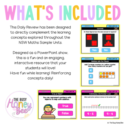 Multi Age K-2 Yr A Australian | NSW Math Daily Review Warm-Up Term 4 Mega Bundle