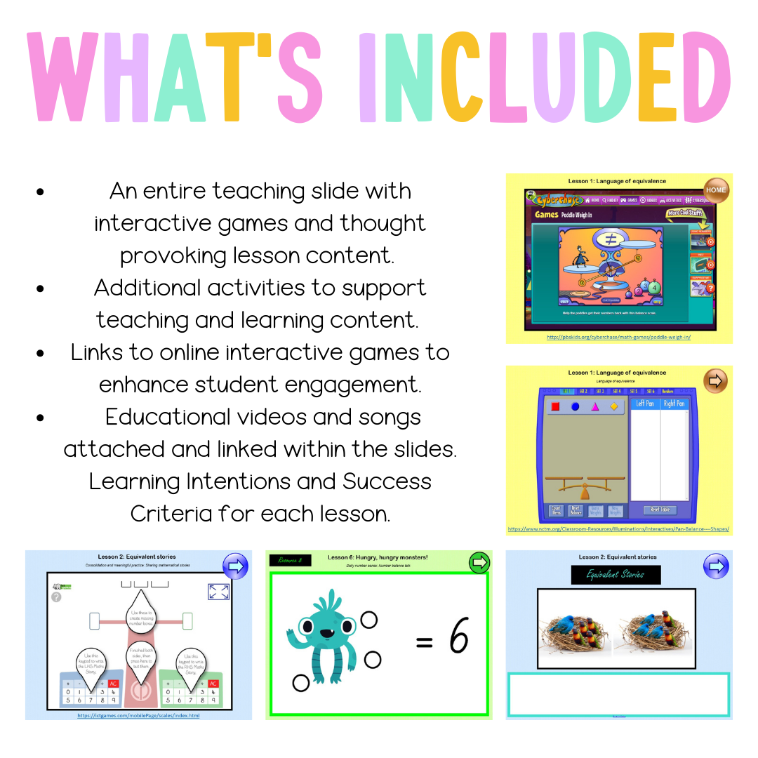 Stage 1 Year A Unit 6 Maths Teaching Slides