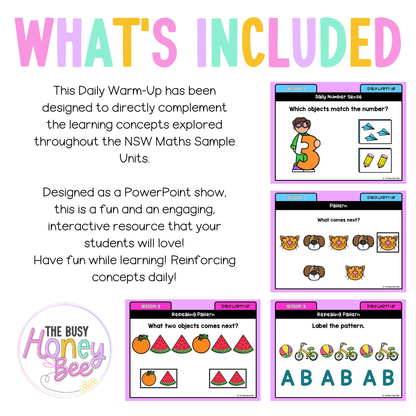 Early Stage 1 Math Daily Warm Up Unit 2