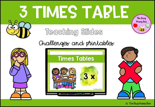 3 Times Table Teaching Slide and Printable Bundle - Teaching Bundle