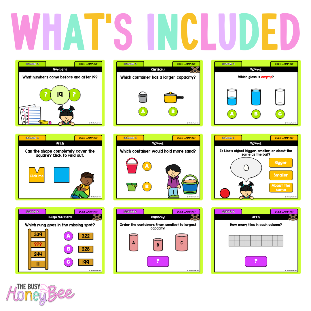 Multi Age K-2 Year B Australian | NSW Maths Daily Review | Warm-Up Unit 17