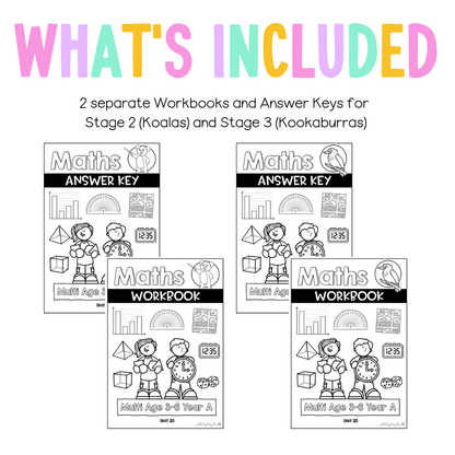 Multi Age 3-6 Year A NSW Maths Worksheets Unit 20