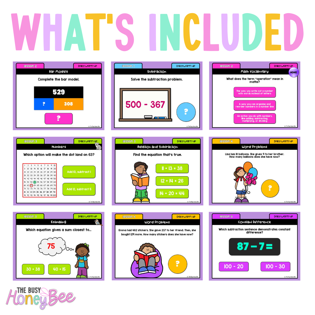 Multi Age 3-6 Year A Australian | NSW Math Daily Review | Warm-Up Term 1 Mega Bundle