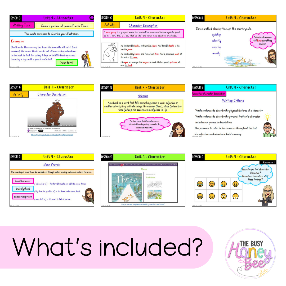 Stage 1 Year A Unit 9 Character English Teaching Slides