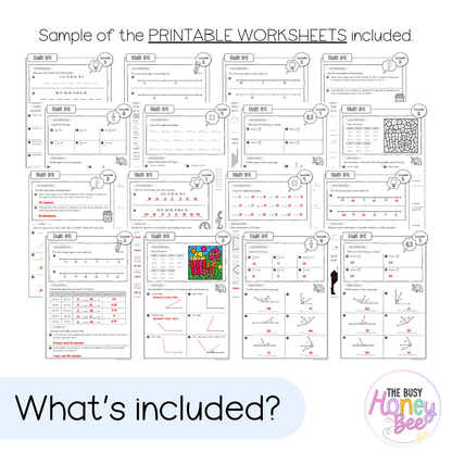Stage 3 Year B NSW Maths Worksheets Unit 39