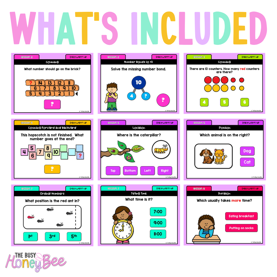 Early Stage 1 Australian | NSW Math Daily Review | Warm-Up Term 3 Mega Bundle
