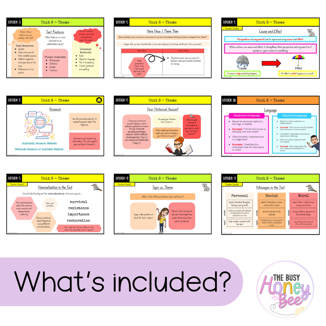 Multi Age 3-6 Year A Unit 8 Theme English Teaching Slides