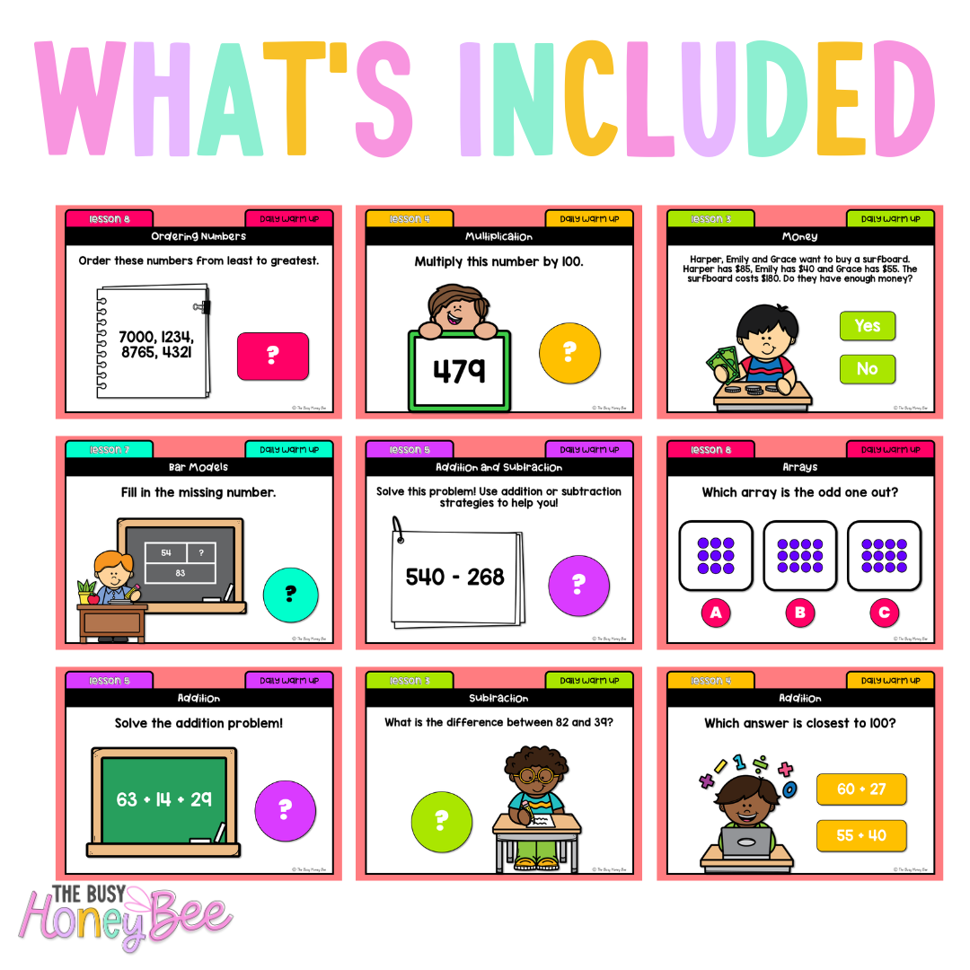 Stage 2 Year A Australian | NSW Math Daily Review | Warm-Up Term 4 Mega Bundle