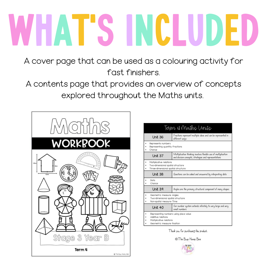 Stage 3 Year B NSW Maths Workbook Term 4