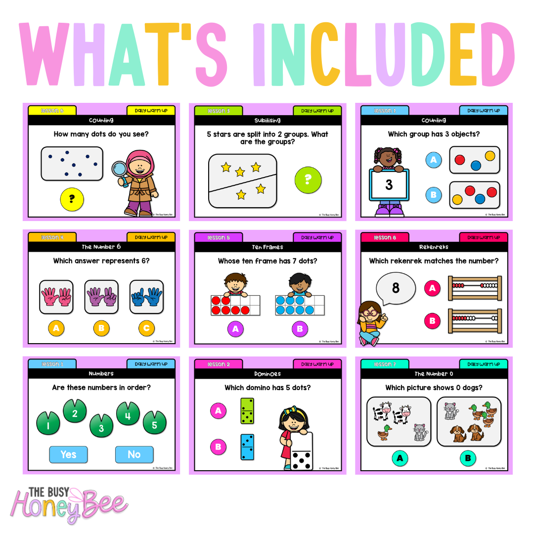 Early Stage 1 Australian | NSW Math Daily Review | Warm-Up Term 1 Mega Bundle