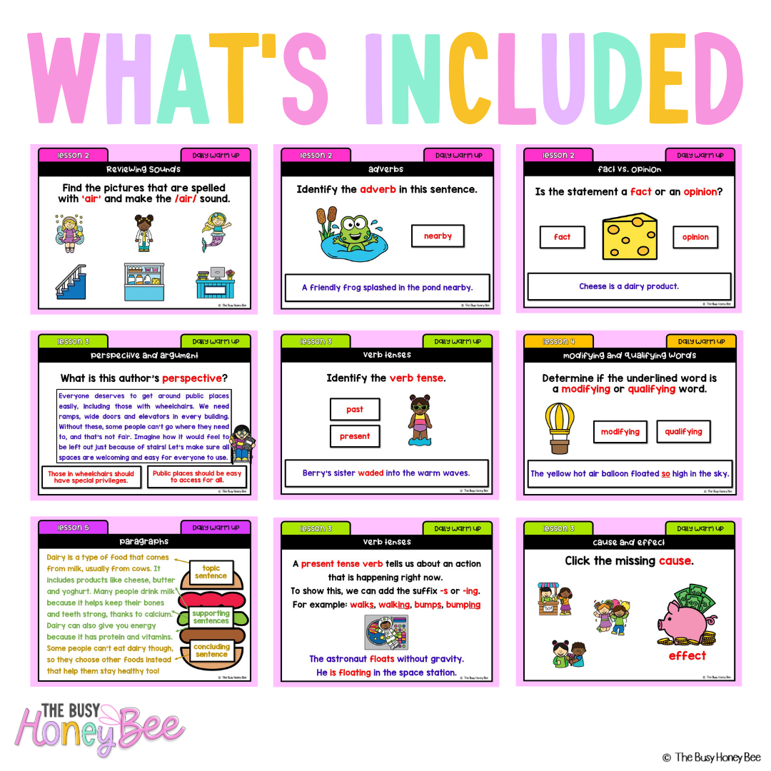 Stage 1 Year A Australian | NSW English Daily Review | Warm-Up Unit 16