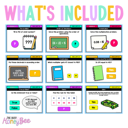 Stage 3 Year B Australian | NSW Math Daily Review | Warm-Up Term 4 Mega Bundle
