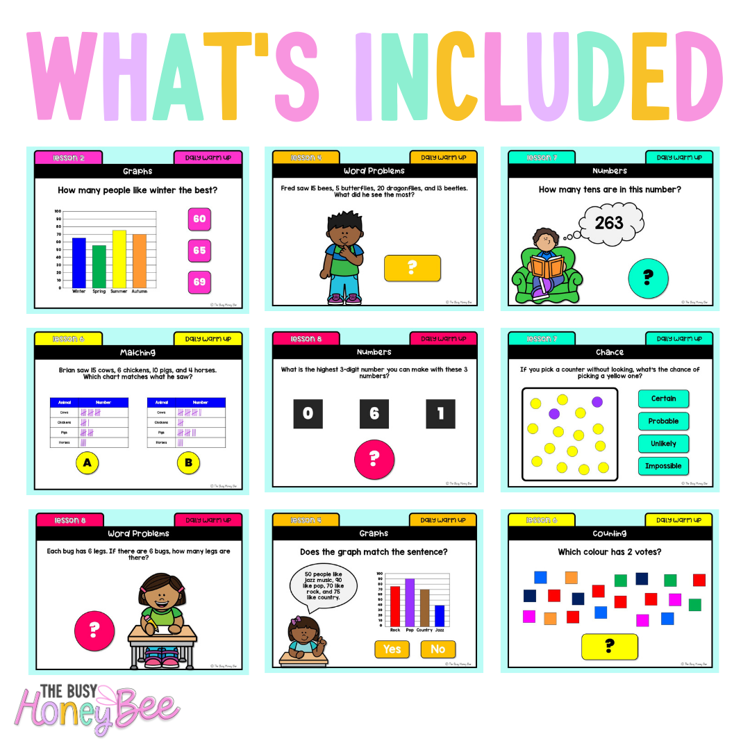 Stage 1 Year B Math Daily Warm Up Unit 27