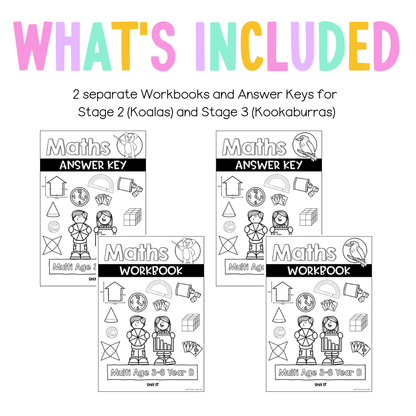 Multi Age 3-6 Year B NSW Maths Worksheets Unit 17
