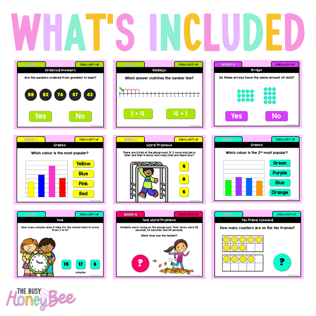 Stage 1 Year A Maths Daily Warm Up Term 4 Mega Bundle