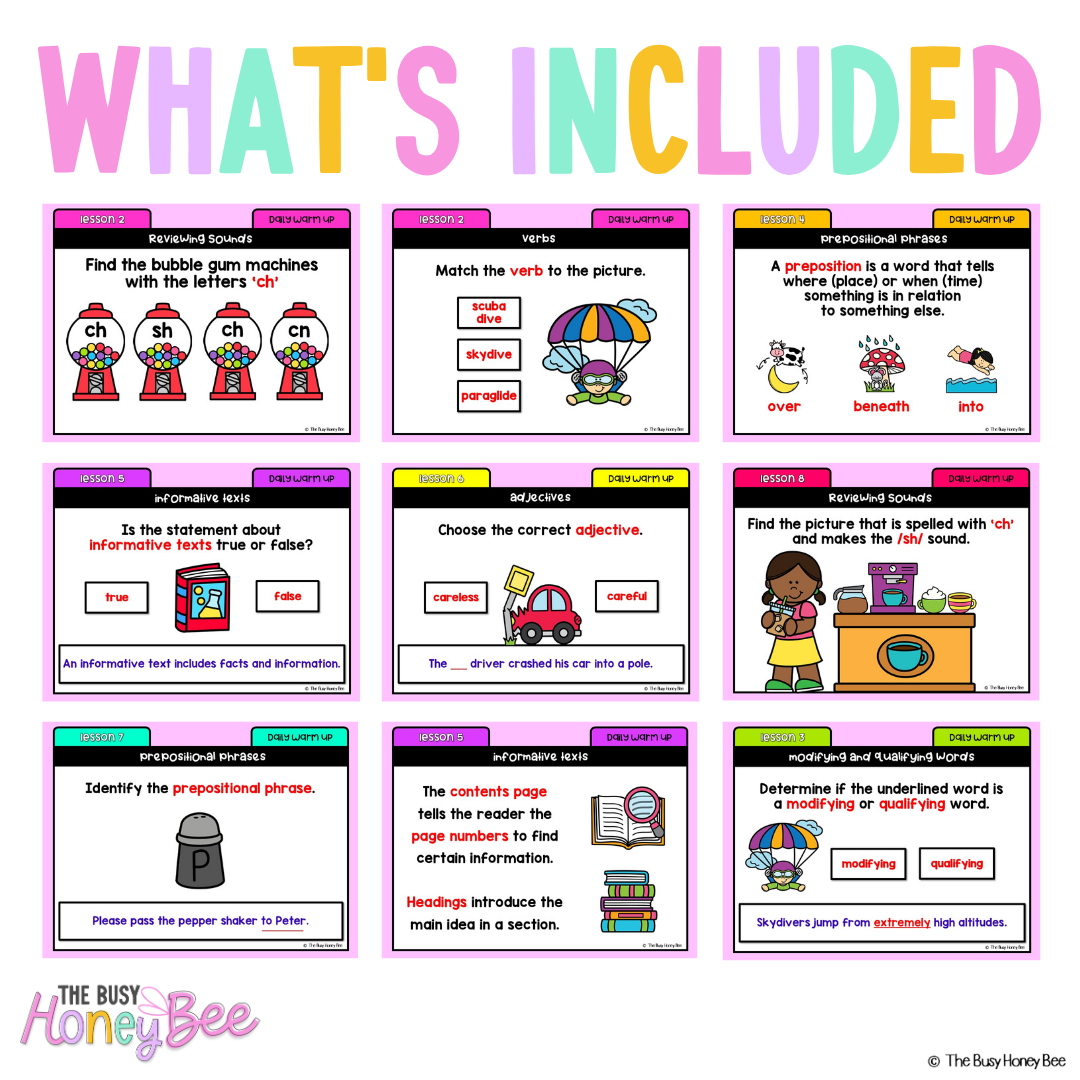Stage 1 Year A Ultimate English Australian | NSW English Daily Review | Warm-Up Mega Bundle