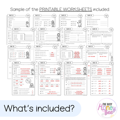 Stage 3 Year B NSW Maths Worksheets Unit 21
