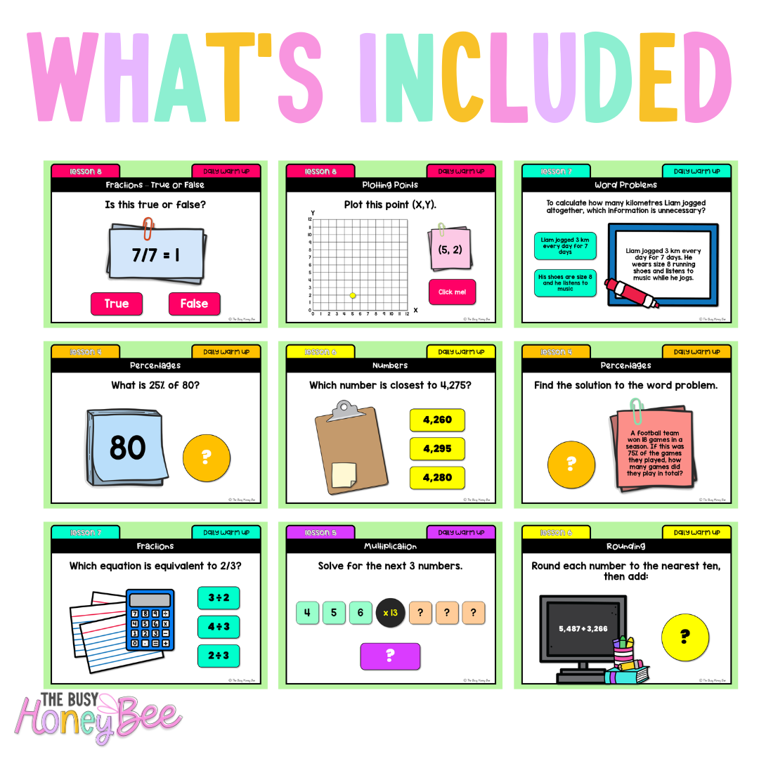 Stage 3 Year A Ultimate Australian | NSW Maths Daily Review | Warm-Up Mega Bundle