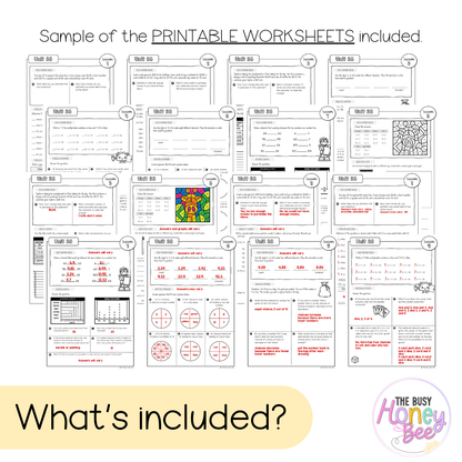 Stage 2 Year B NSW Maths Worksheets Unit 38