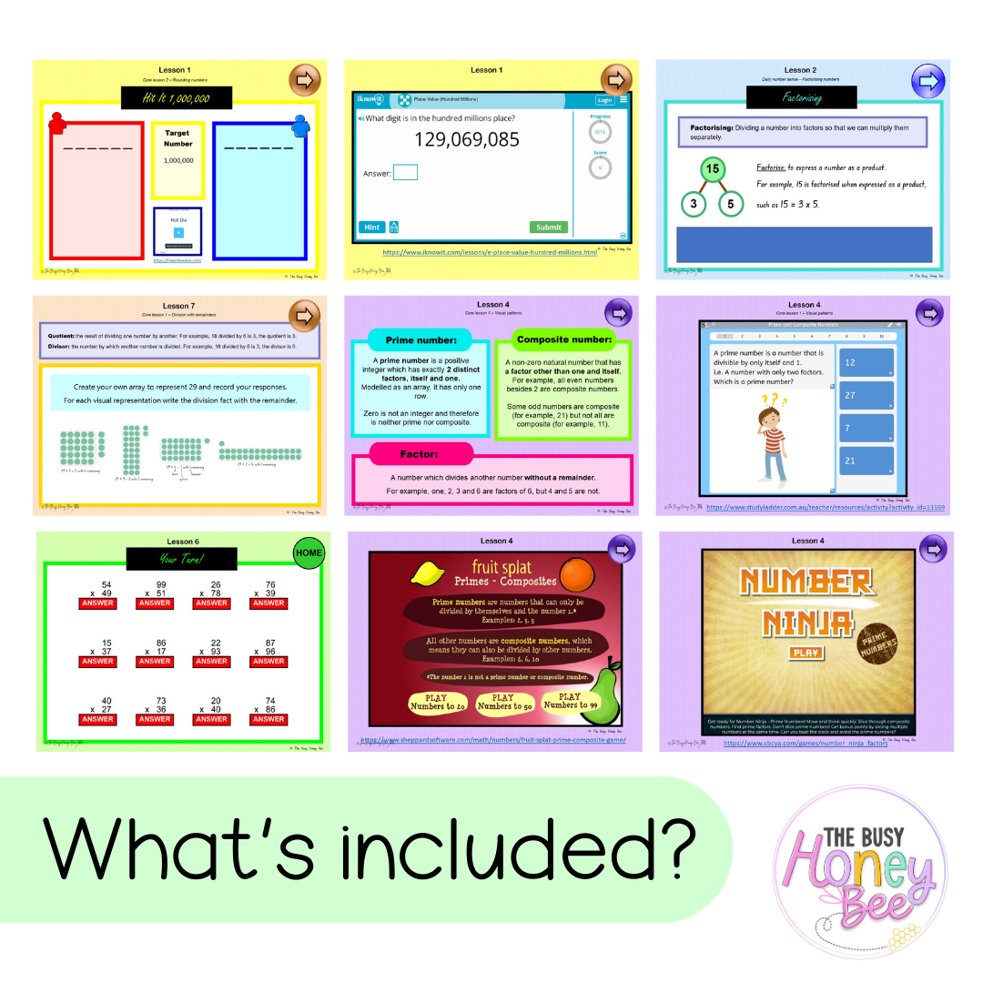 Stage 3 Year A Unit 11 Maths Teaching Slides