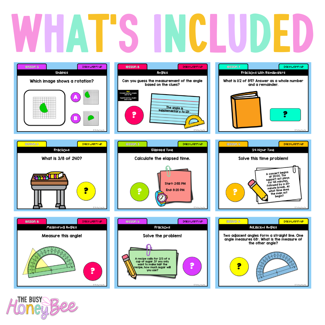 Stage 3 Year B Australian | NSW Math Daily Review | Warm-Up Term 4 Mega Bundle
