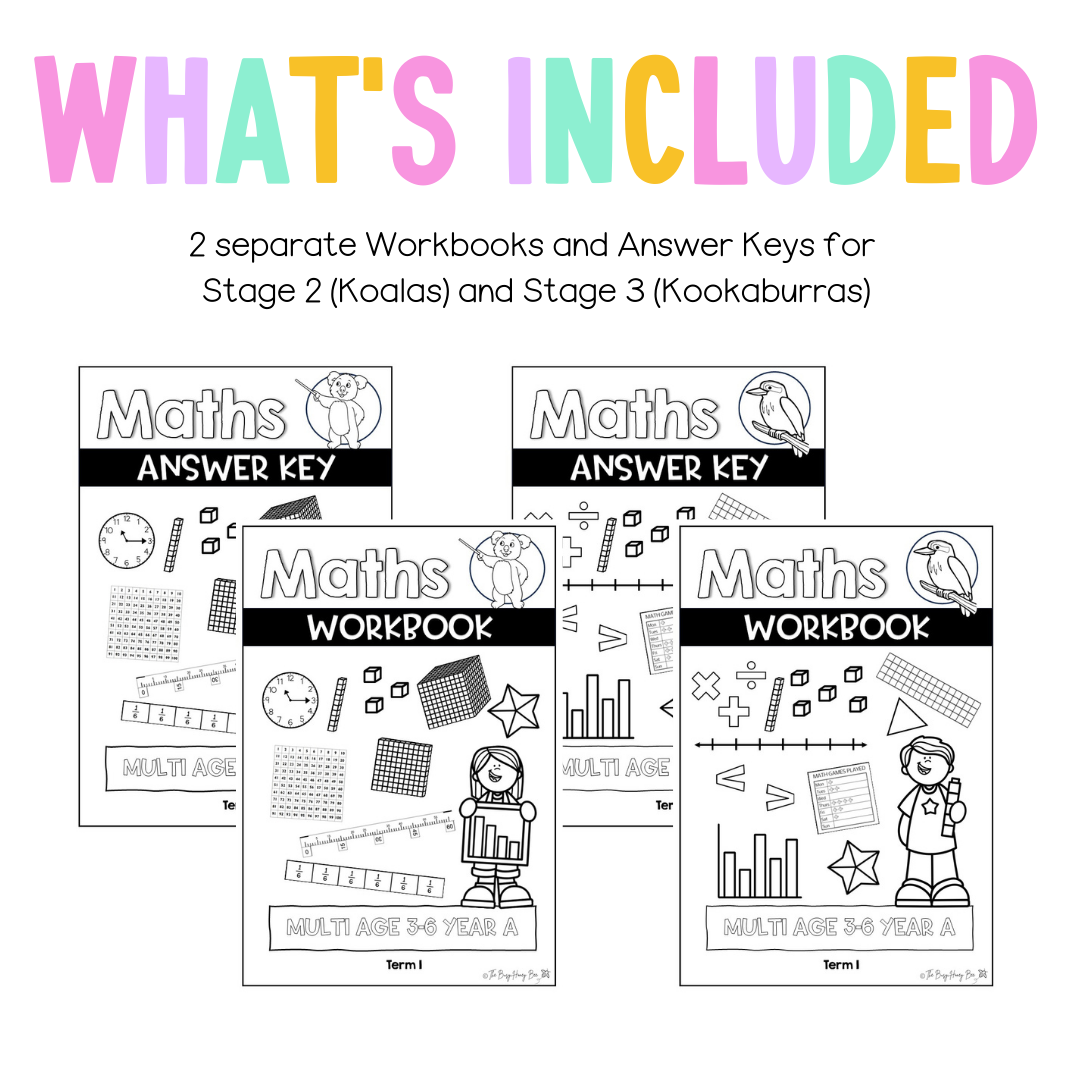 Multi Age 3-6 Year A NSW Maths Workbook Term 1