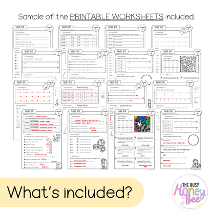 Stage 2 Year B NSW Maths Worksheets Unit 39