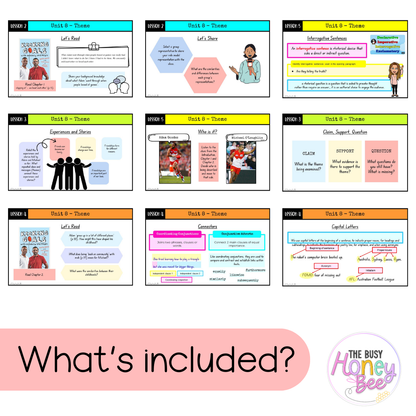 Stage 2 Year A Unit 8 Theme English Teaching Slides