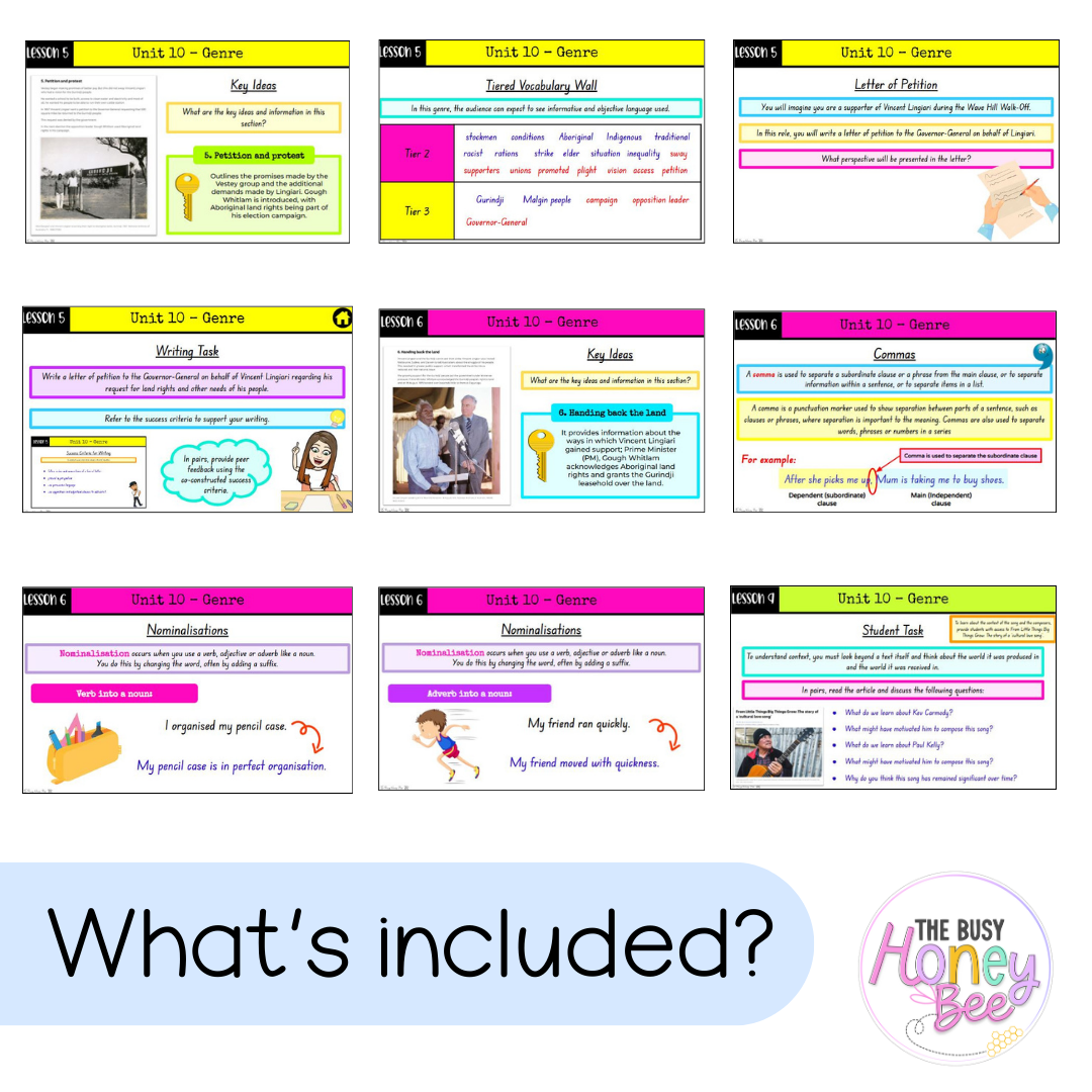 Stage 3 Year B Unit 10 Genre English Teaching Slides