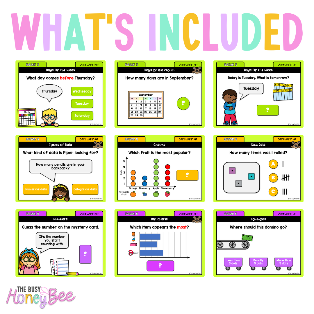 Multi Age K-2 Year B Australian | NSW Maths Daily Review | Warm-Up Unit 18