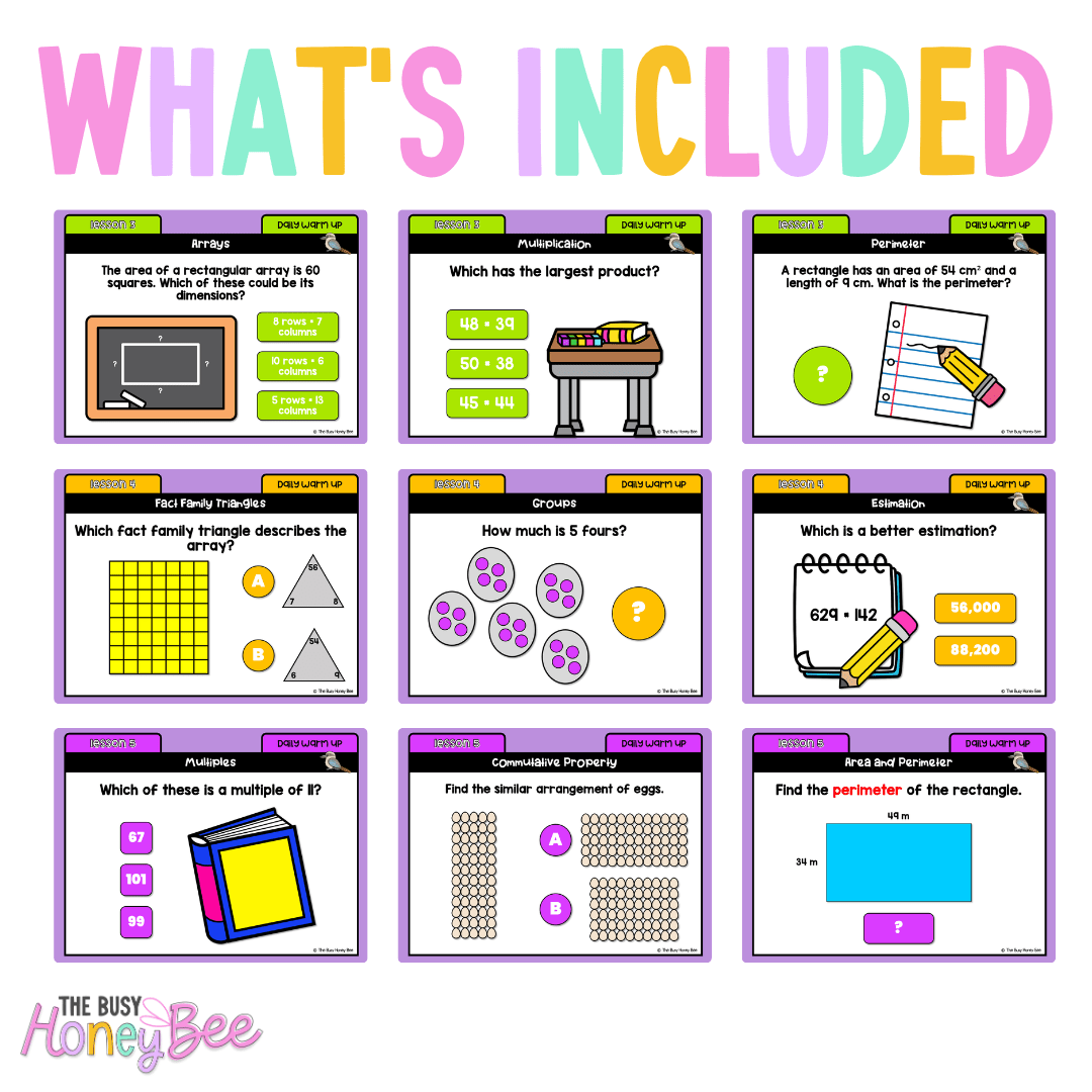 Multi Age 3-6 Year A Australian | NSW Math Daily Review | Warm-Up Unit 17