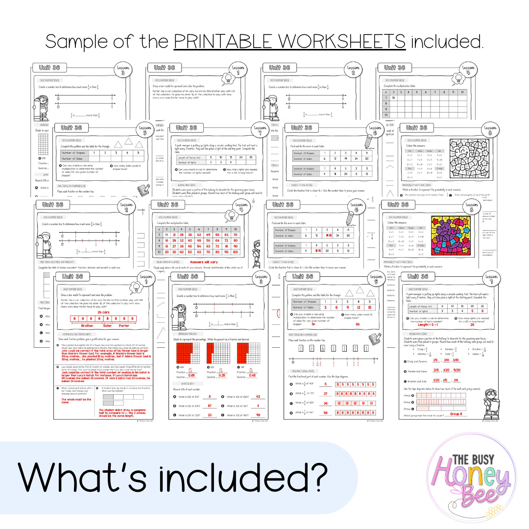Stage 3 Year B NSW Maths Worksheets Unit 36