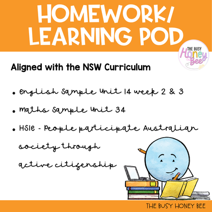 Stage 2 Year B Homework/Learning Pods Term 3 Mega Bundle