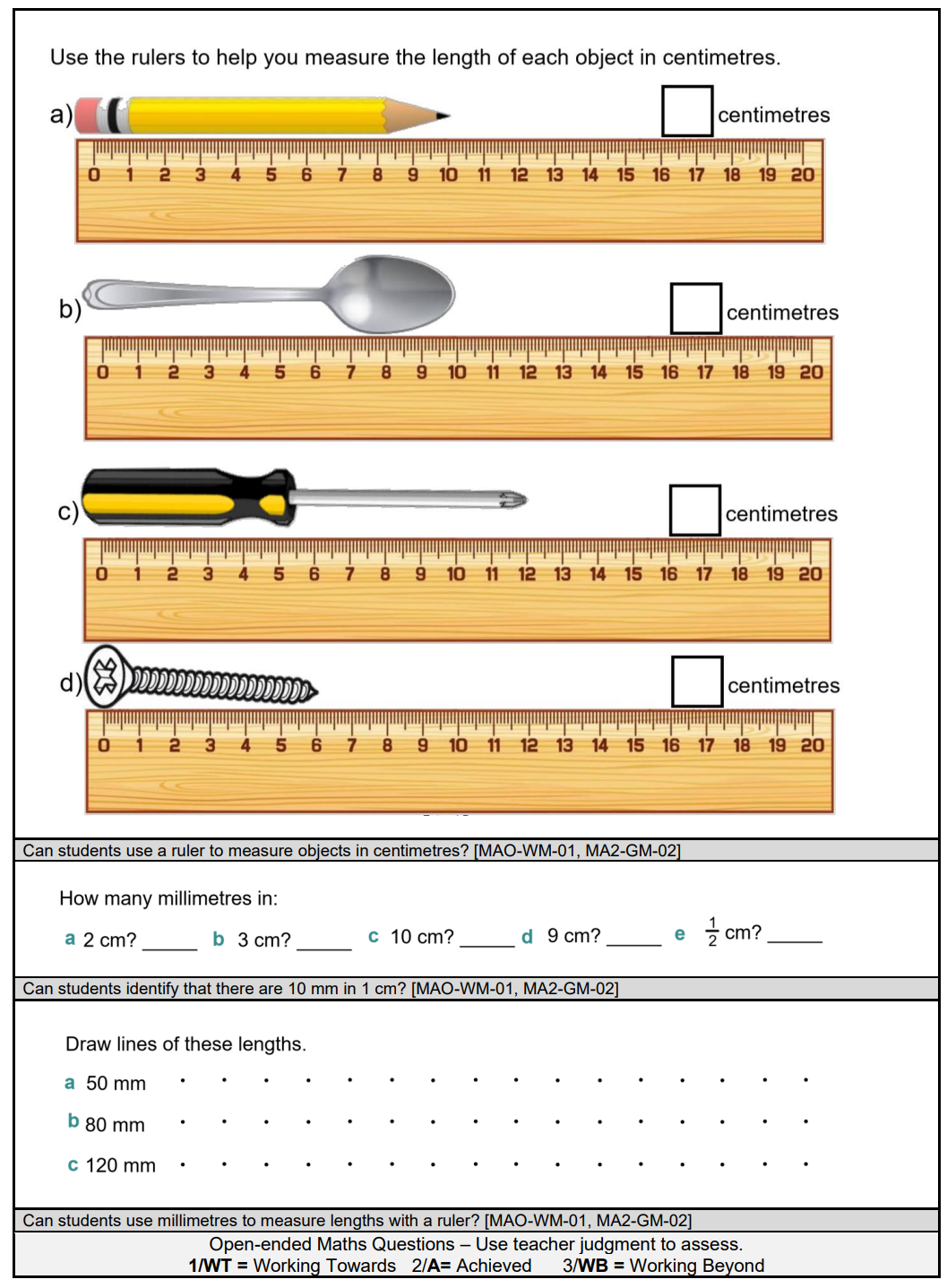 Stage 2 Year A Differentiated Maths Assessment Unit 3 – The Busy Honey Bee