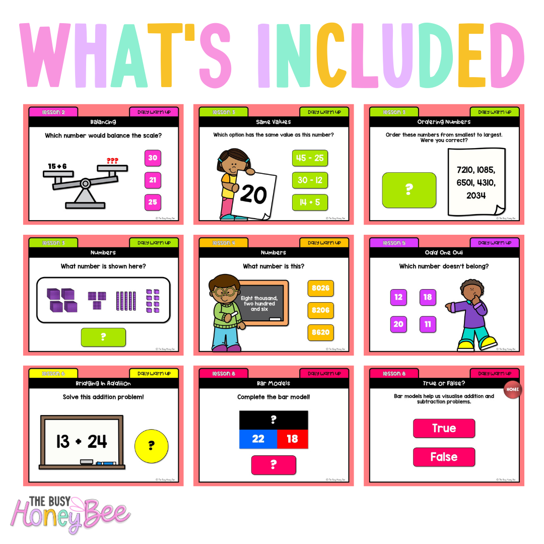 Stage 2 Year A Ultimate Australian | NSW Maths Daily Review | Warm-Up Mega Bundle