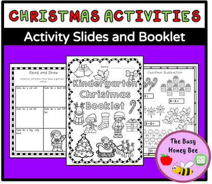 Kindergarten Christmas Activities PowerPoint and Booklet