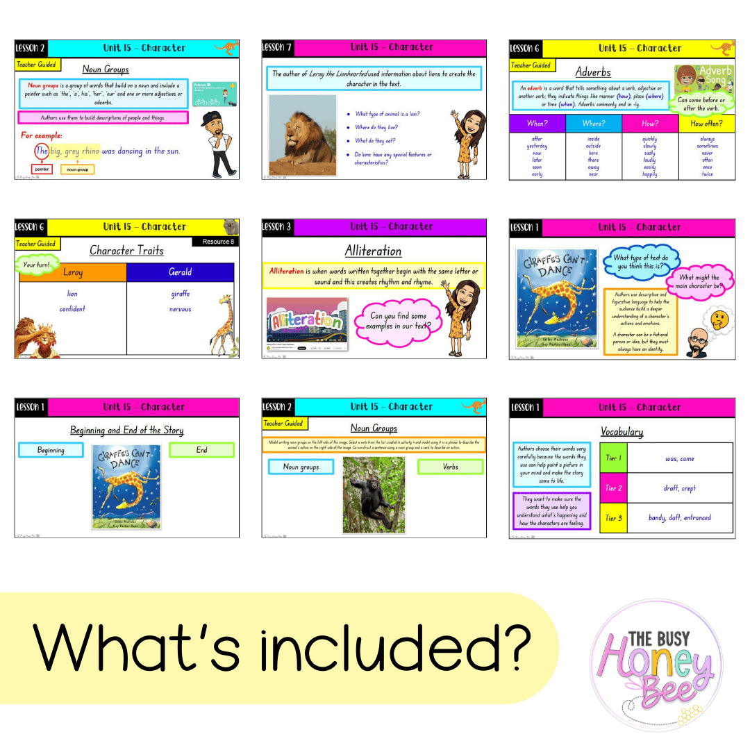 Multi Age K-2 Year A Term 3 English Teaching Slides Mega Bundle