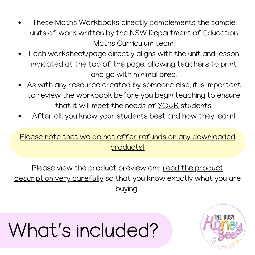 Early Stage 1 NSW Maths Workbook ULTIMATE Mega Bundle
