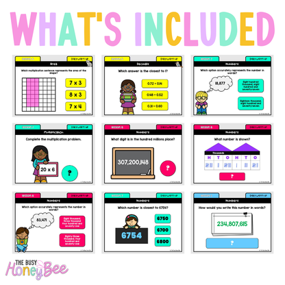 Multi Age 3-6 Year B Australian | NSW Math Daily Review | Warm-Up Term 1 Mega Bundle