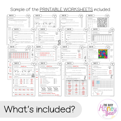 Multi Age 3-6 Year B NSW Maths Worksheets Unit 14