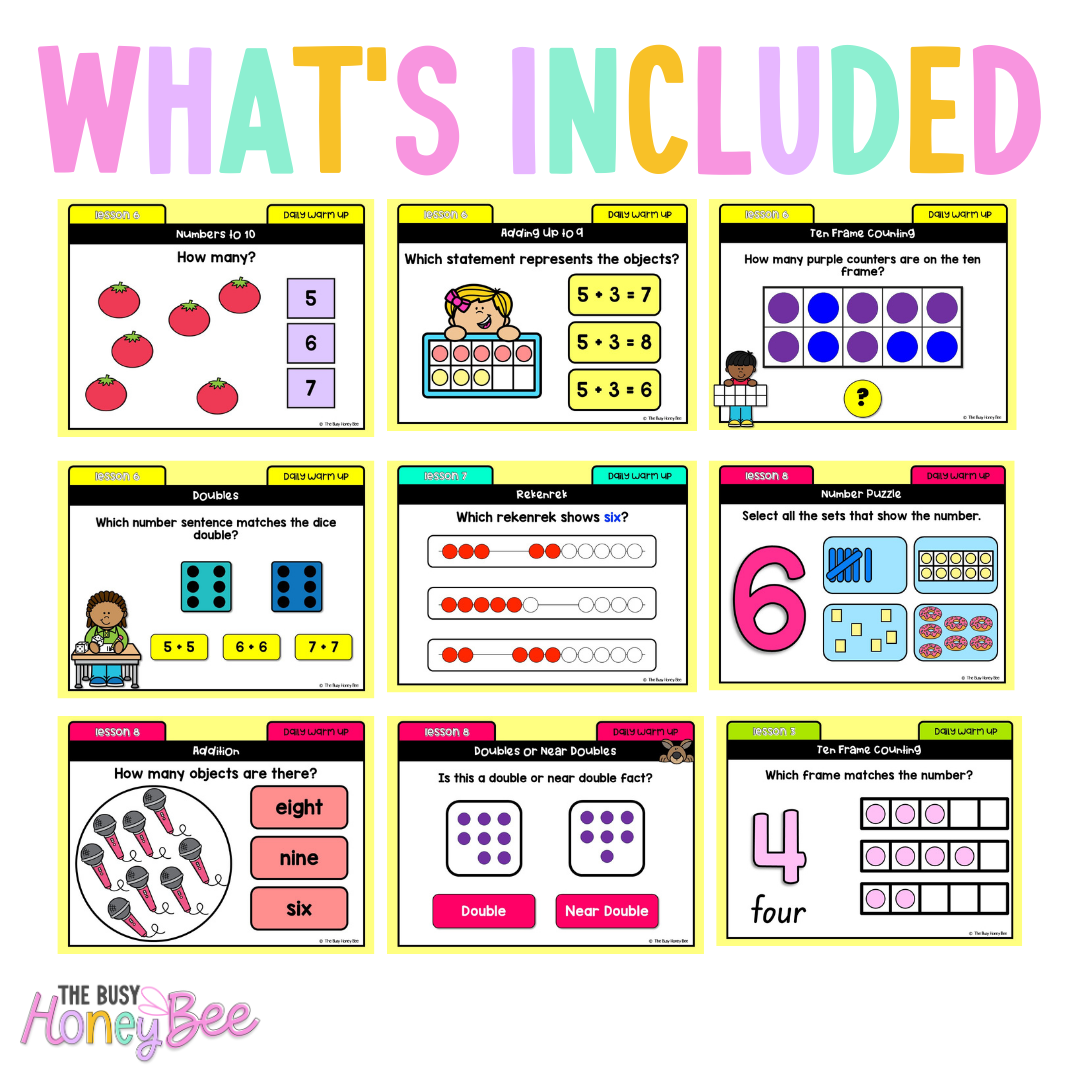 Multi Age K-2 Year A Maths Daily Warm Up Term 1 Mega Bundle