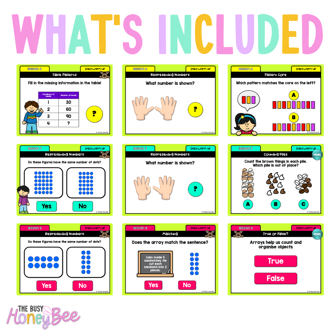 Multi Age K-2 Year B Ultimate Math Australian | NSW Math Daily Review | Warm-Up Mega Bundle