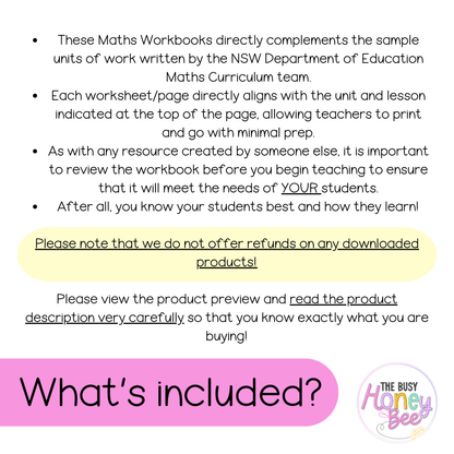 Stage 1 Year A NSW Maths Workbook ULTIMATE Mega Bundle