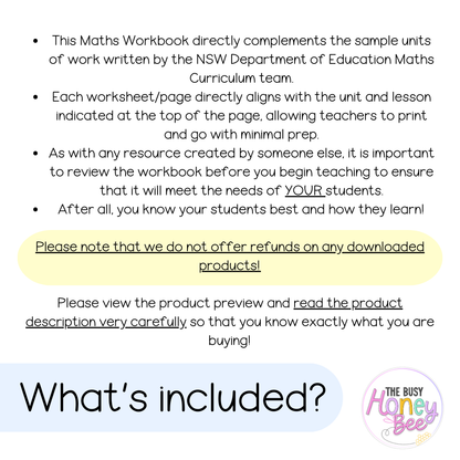Stage 3 Year B NSW Maths Worksheets Unit 34