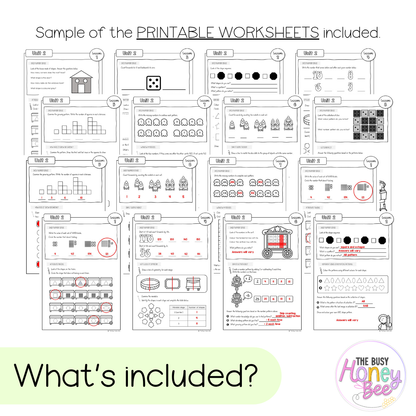 Multi Age K-2 Year B NSW Maths Worksheets Unit 2