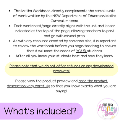 Early Stage 1 NSW Maths Worksheets Unit 5