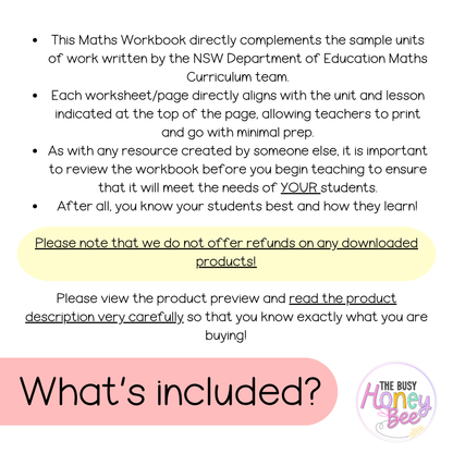Stage 2 Year A NSW Maths Worksheets Unit 4