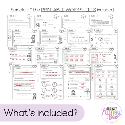 Multi Age 3-6 Year A NSW Maths Worksheets Unit 3