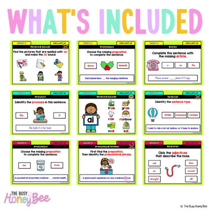 Multi Age K-2 Yr B Australian | NSW English Daily Review Term 4 Mega Bundle