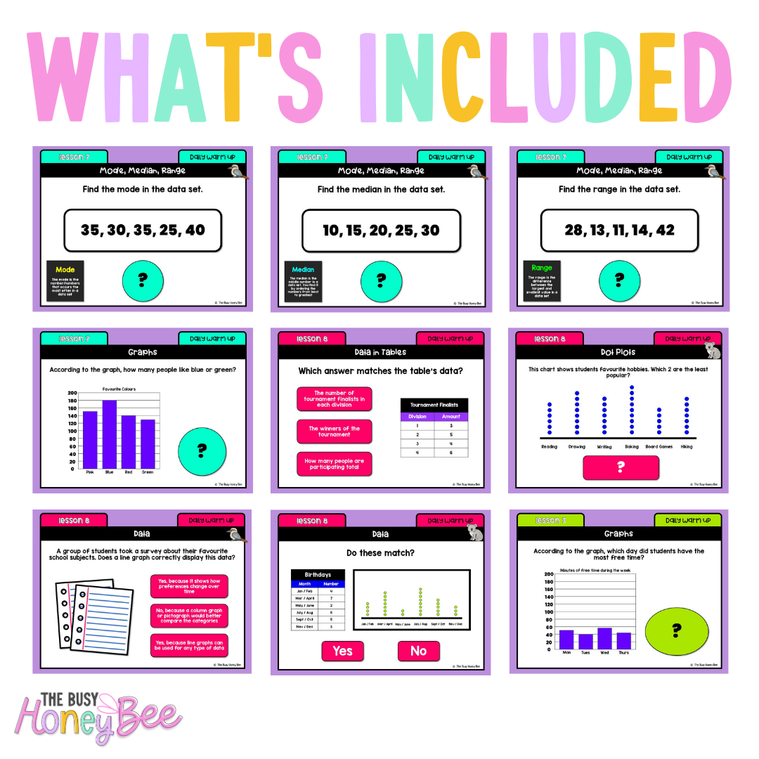 Multi Age 3-6 Year A Australian | NSW Math Daily Review | Warm-Up Term 1 Mega Bundle